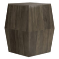 Hexagonal Mango Wood Side Table with Kiln-Dried Durability – Dark Gray or Light Brown