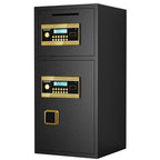 Large Double Door Digital Security Safe with Fireproof and Waterproof Bag - Black