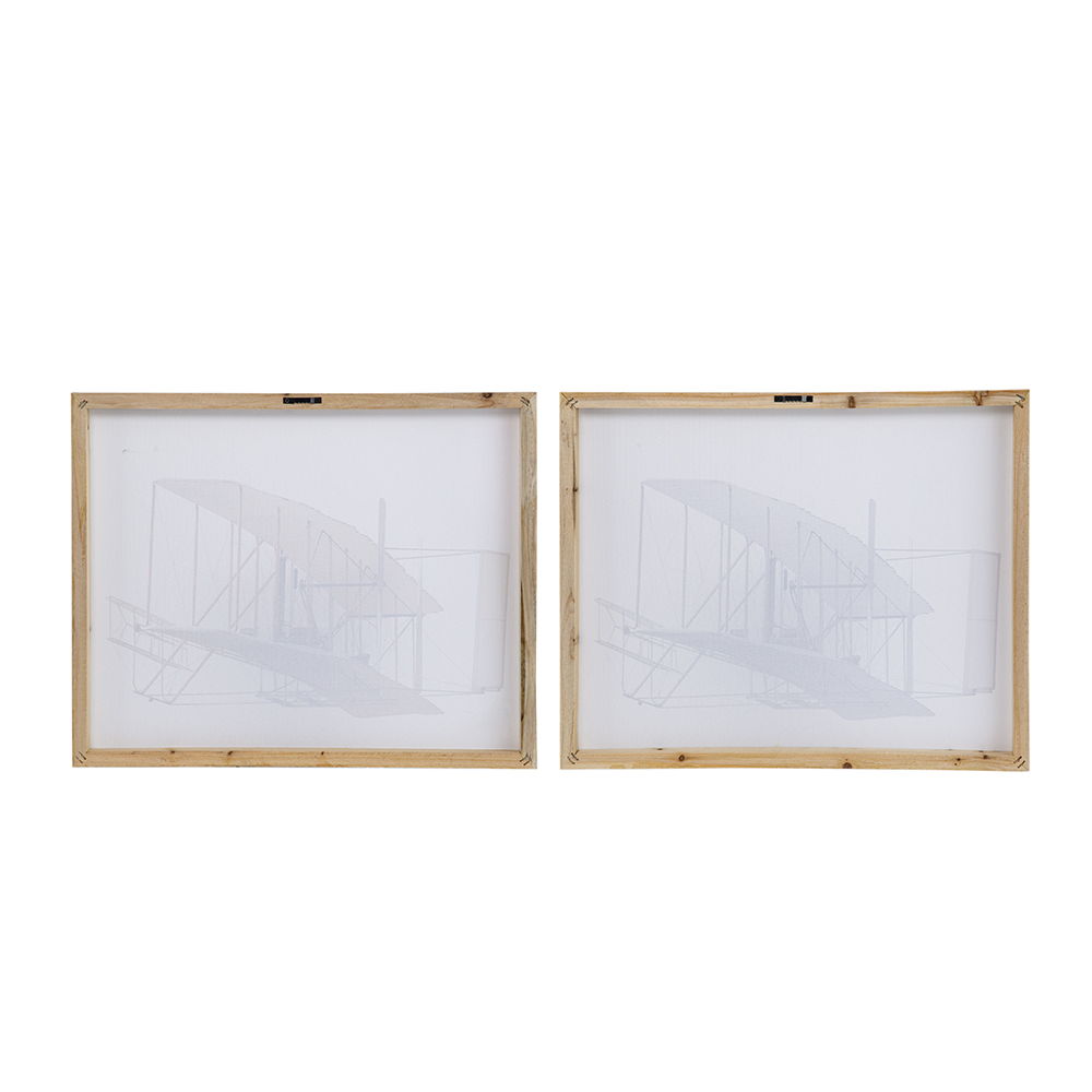 Large Rectangular Diptych Wall Art with Canvas & MDF - Multicolor