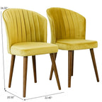 Comfortable Parsons Dining Chair Set with No Assembly Required - Beige, Blue, Yellow