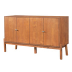 Vintage Sideboard Buffet Cabinet with 4 Doors - Brown or Natural