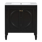 Double Sink Bathroom Vanity Set with Wall Mount Mirror Cabinet