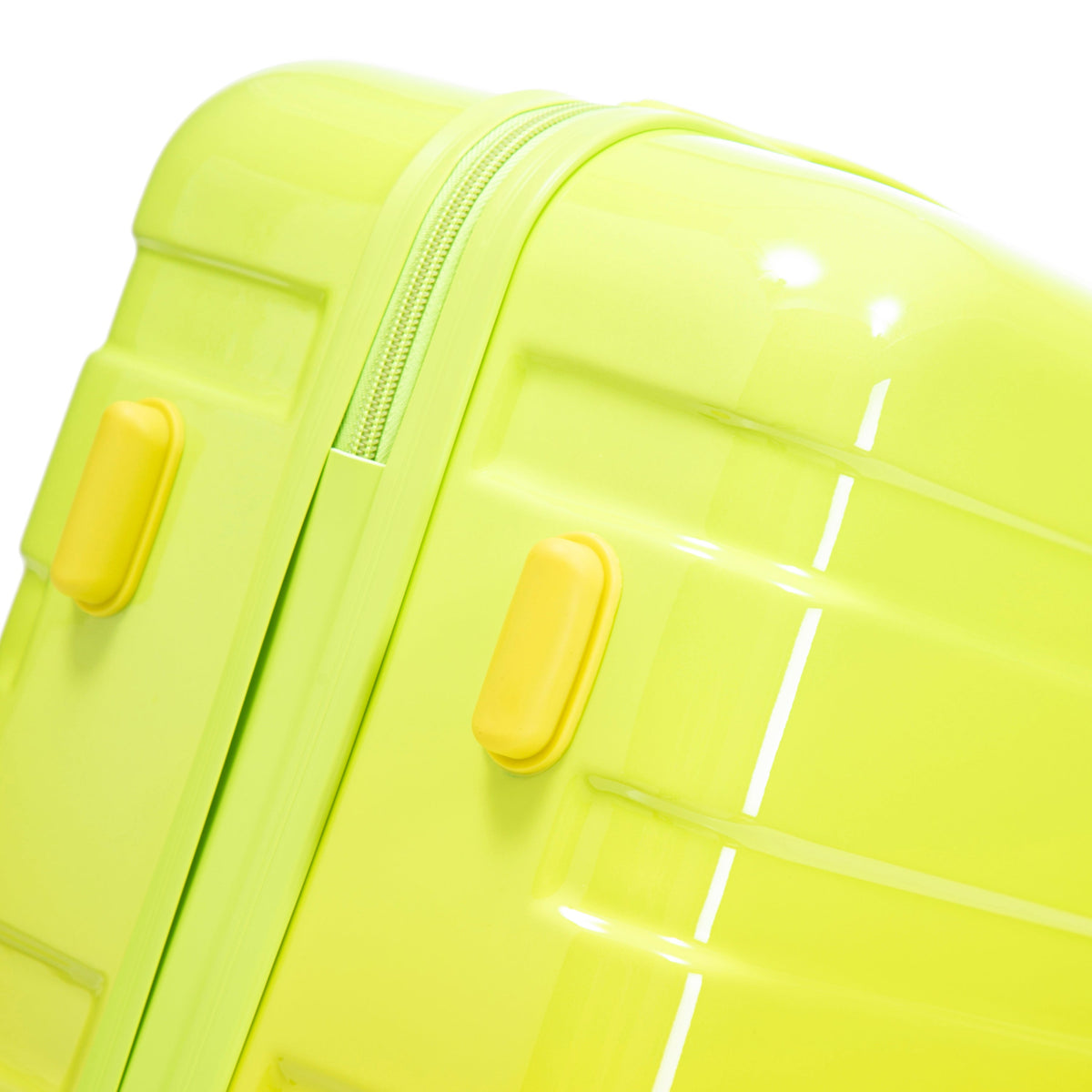 PC Spinner Wheel Luggage Set with 360° Wheels - Green + Yellow