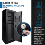 9.33 Cubic Ft Tall Biometric Rifle Safe with Quick Access - Black