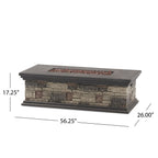 Fire Pit with Lightweight Concrete and Steel Frame - Dark Gray