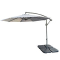 10 Ft Offset Cantilever Patio Umbrella with Crank & Tilt Adjustment - Gray