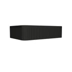 BB17 Integrated Black Ceramic Bathroom Vanity Sink with Scratch-Resistant Finish - Black