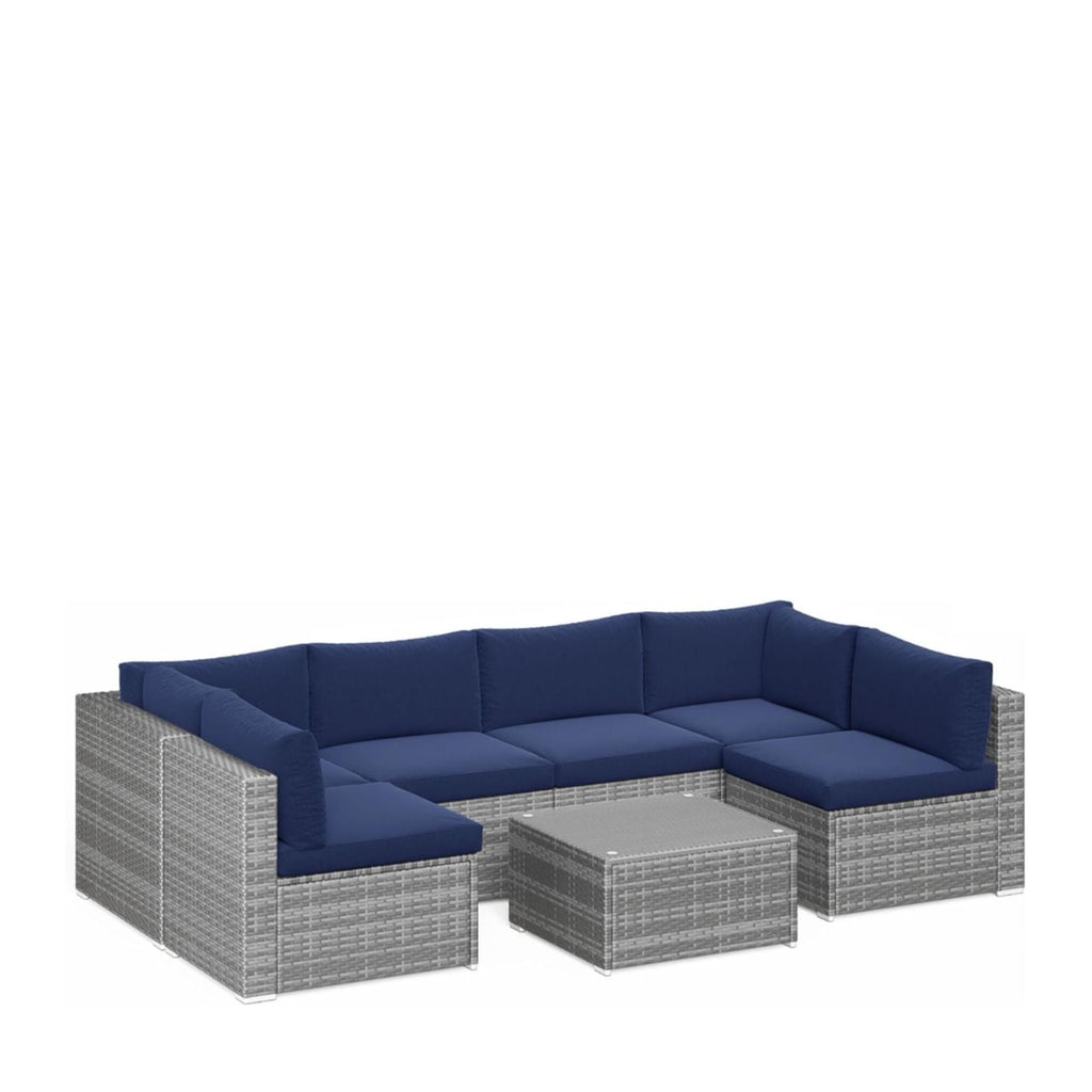 Modern Patio Set With Coffee Table - Weather-Resistant Frame - Multiple Colors