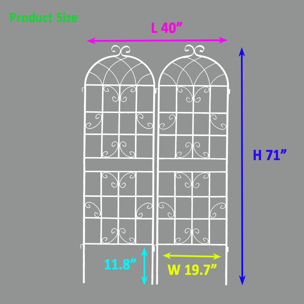 Metal Garden Rustproof Trellis for Climbing Plants – Outdoor Flower Support