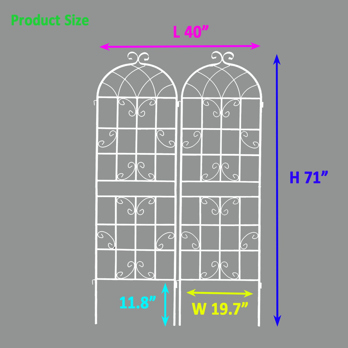 Metal Garden Rustproof Trellis for Climbing Plants – Outdoor Flower Support