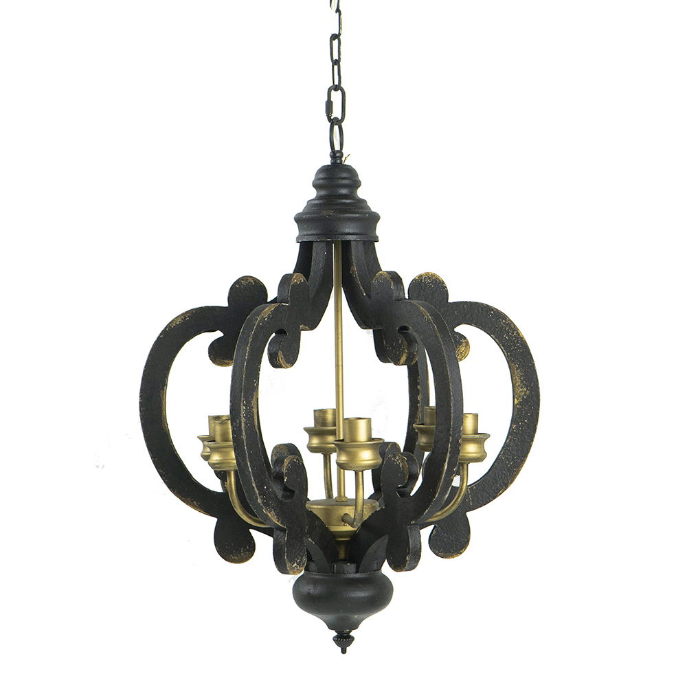 Farmhouse Chandelier with Adjustable Chain - Multiple Colors
