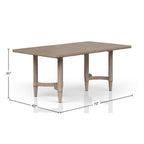 Sand Counter Height Dining Table with Double Pedestal Base