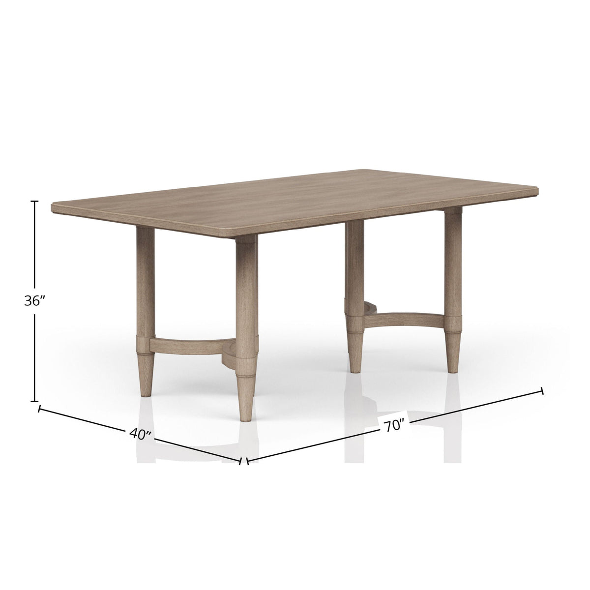 Sand Counter Height Dining Table with Double Pedestal Base