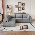 Cloud Sofa with Removable Cushion - Corduroy Fabric