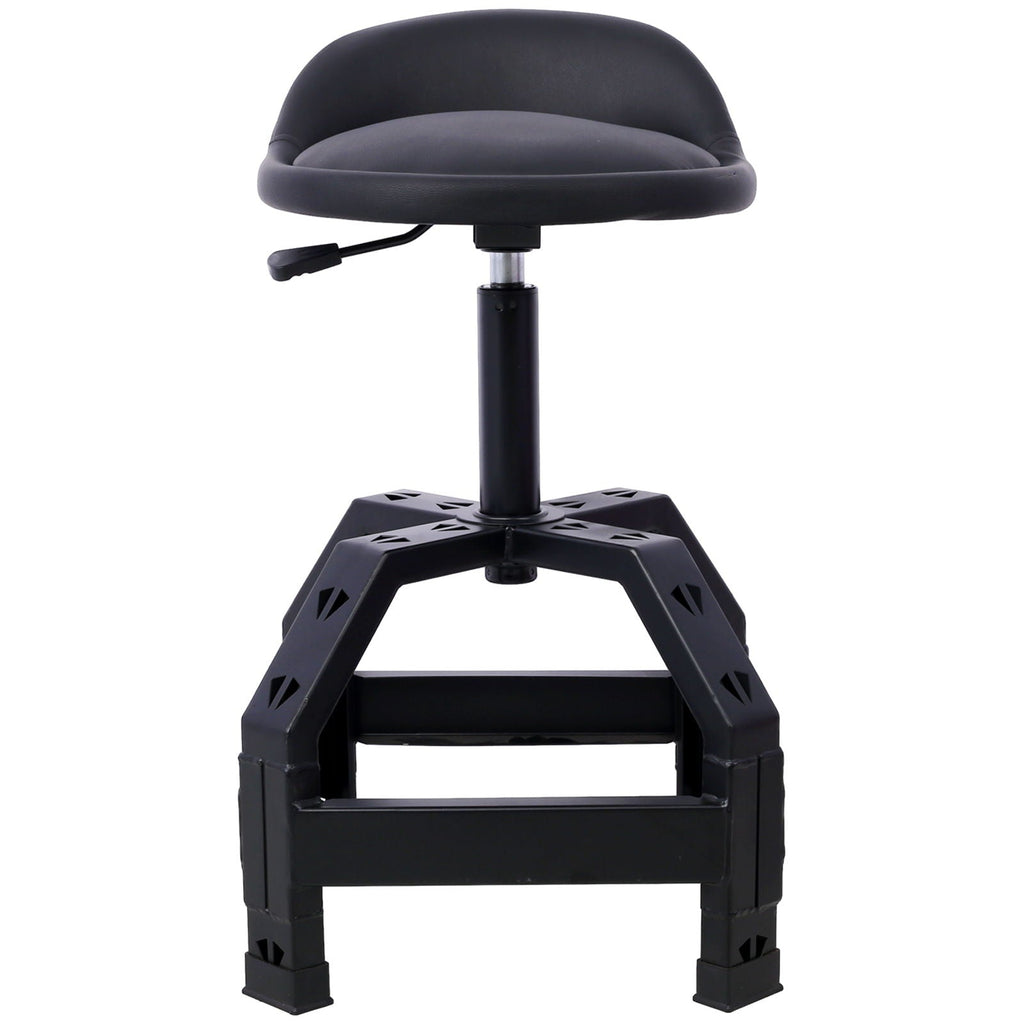 Pneumatic 360 Degree Swivel Mechanics Stool with Adjustable Height - Red or Black