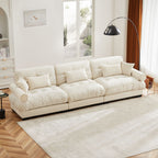 Modern Oversize Sofa with Cloud-Like Comfort - Fabric Stationary Sofa