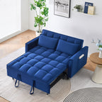 Convertible Velvet Sofa Bed with Storage Pockets - Multiple Colors