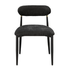 Side Chair Set with Metal Frame and Padded Armrests - Black or Beige