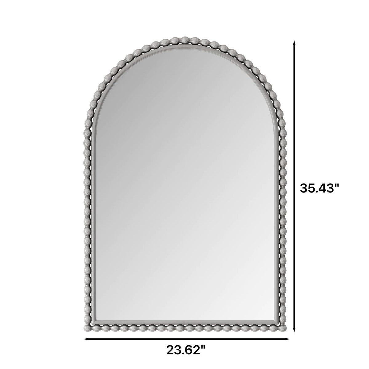 Vintage Iron Art Arch Mirror with Table & Wall Display Options - Gold or Pearl Silver