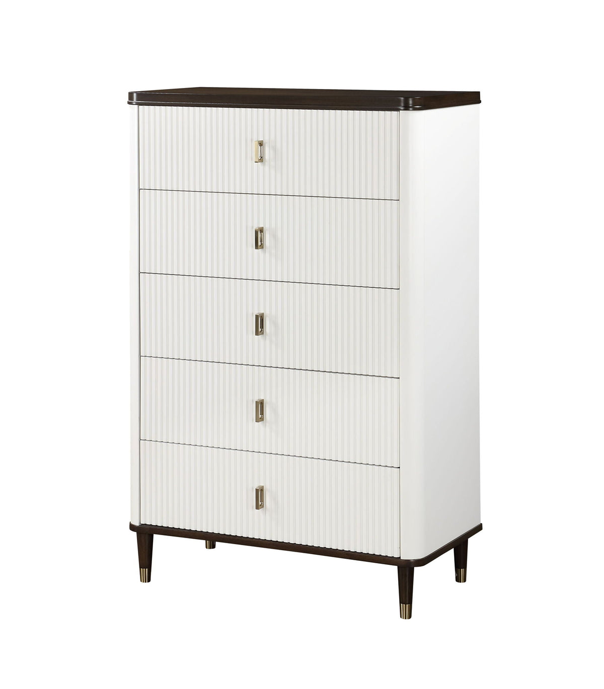 Carena Chest with Drawer Storage - White / Walnut