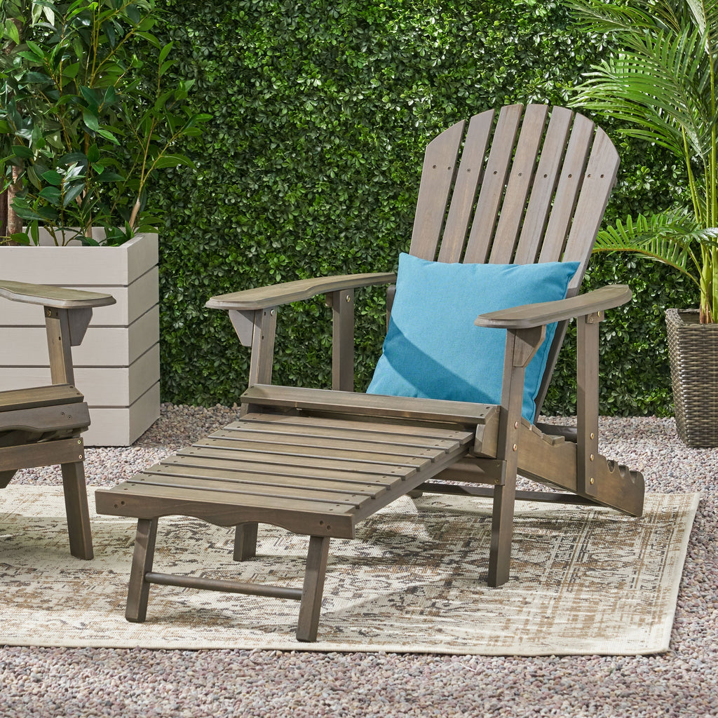 Malibu Adirondack Chair with Foldable Design - Acacia Wood