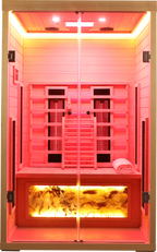 Two Person Indoor Hemlock Sauna with Far Infrared Technology - Natural Hemlock