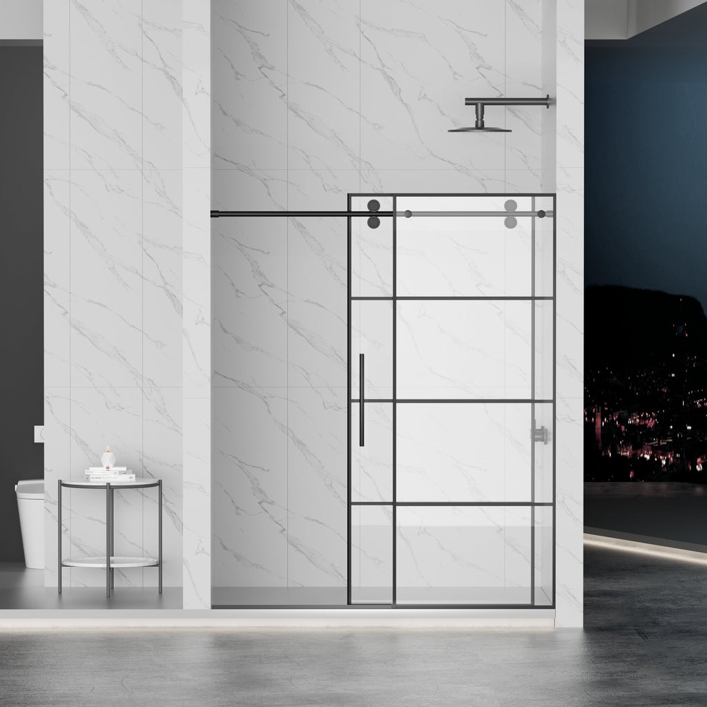 Matte Shower Doors with Customizable Width - Matte Finish