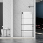 Matte Shower Doors with Customizable Width - Matte Finish