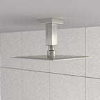 Ceiling Mounted Shower Arm with Flange Stainless Steel - Black or Gray