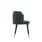 Modern Dining Chair with Solid Wood Frame and Wave Stitching - Multiple Colors