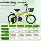 16-Inch Sporty Kids Cruiser Bike with Training Wheels - Green or Pink
