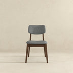 Solid Back Side Chair Set with Mid-Century Modern Design - Multiple Colors