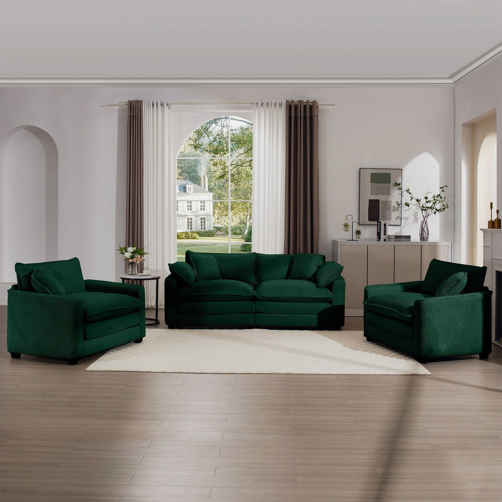 Oversized Deep-Seat Fabric Sofa & Chair Sets
