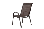 6 Piece Patio Chairs with High Backrest and Armrest - Brown