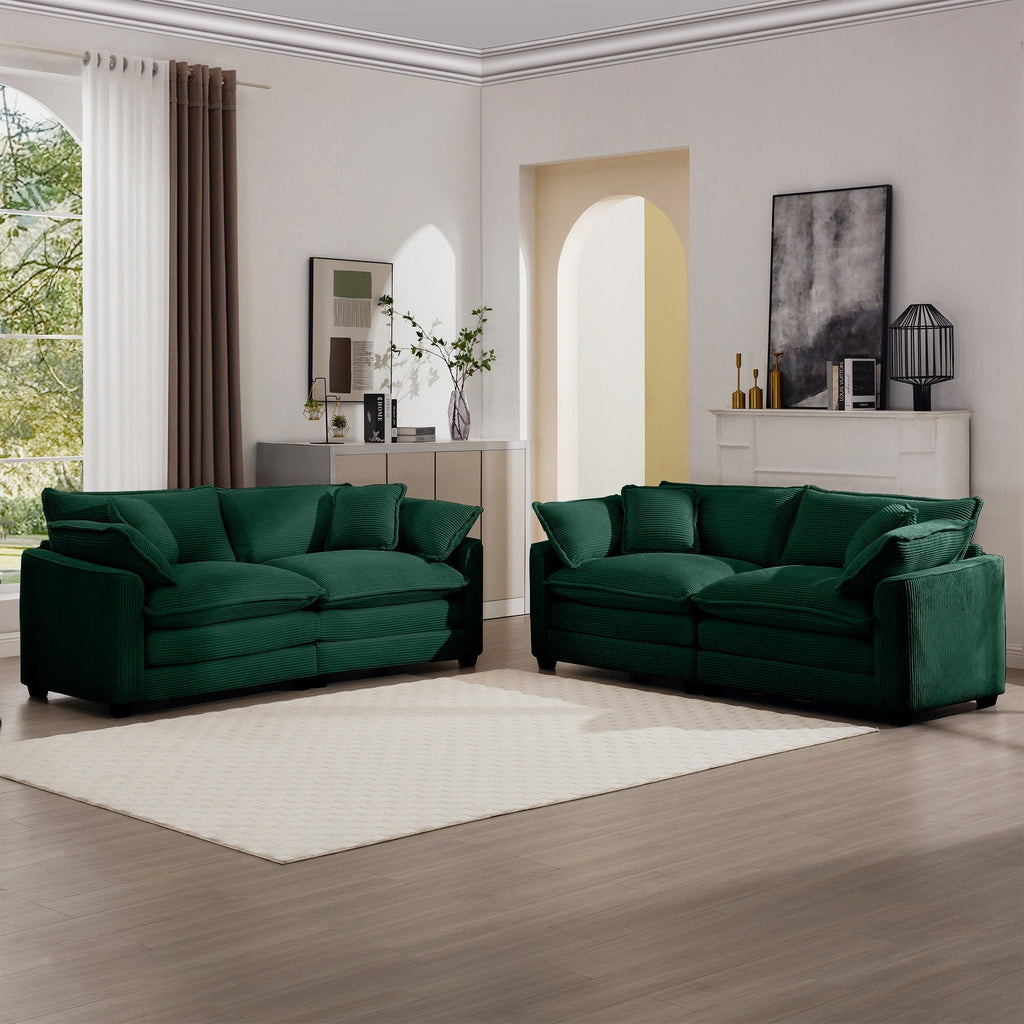 Oversized Deep-Seat Fabric Sofa & Chair Sets