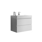 Modern Floating Bathroom Vanity with Large Storage - White or Black