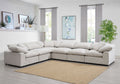 Naveen 6 Piece Modular Sectional with Full Foam Seating - Ivory