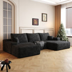 107" Cloud Sectional Sofa with Ottoman