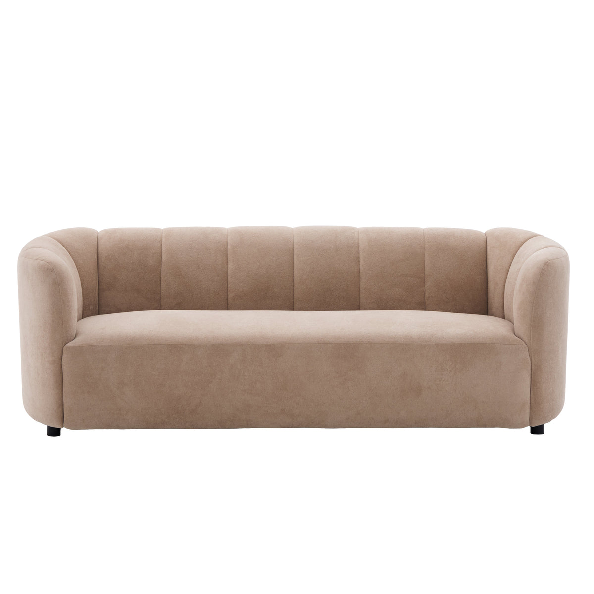 Mirelle 80 in. Modern Curved Velvet Sofa Couch with Curved Backrest - Nomad
