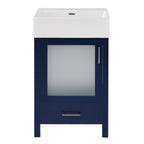Bathroom Vanity with Ceramic Sink and Ample Storage - Blue, Green, or Black
