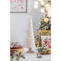 Fringes Embellished Cone with Wooden Base - Accessories