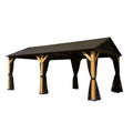 Cedar Wood Gazebo with Spacious Interior - Natural Cedar Finish