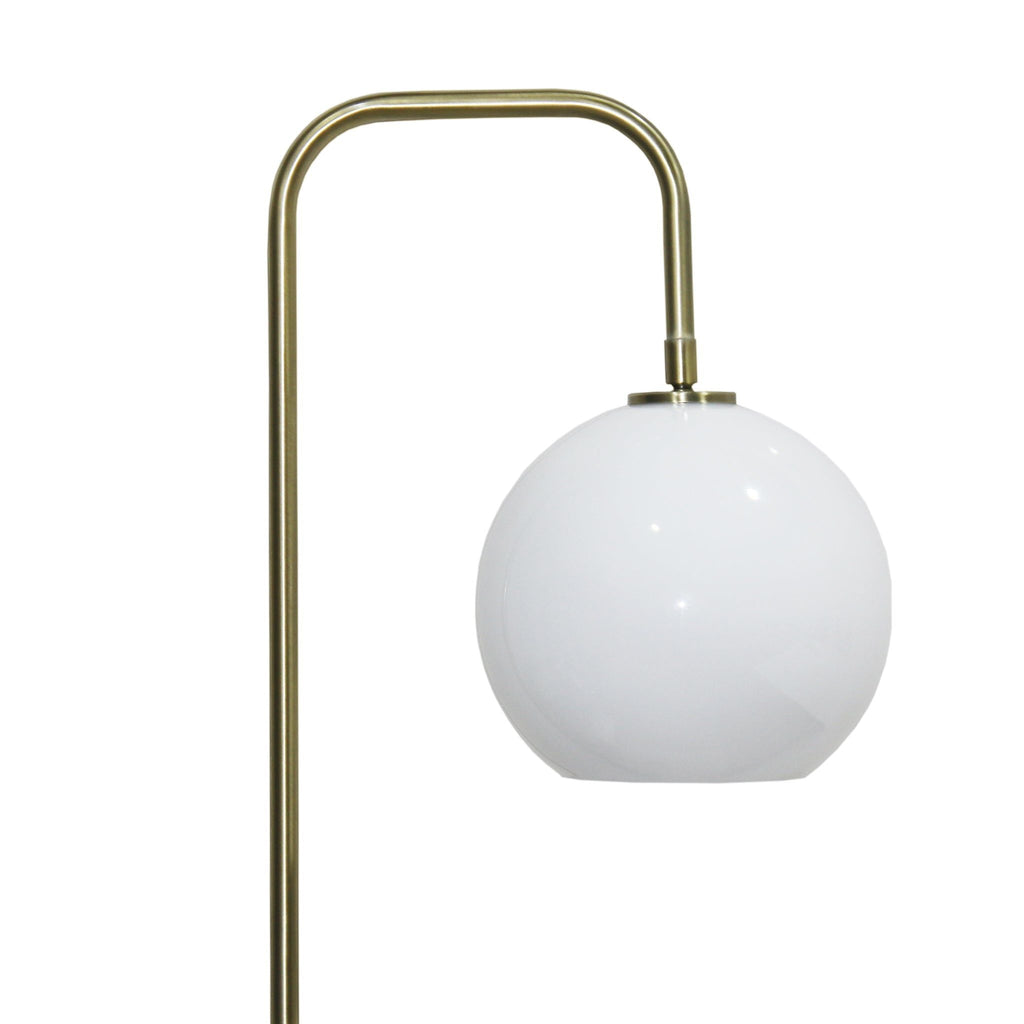 Tall Corner Floor Lamp with Foot Switch - White