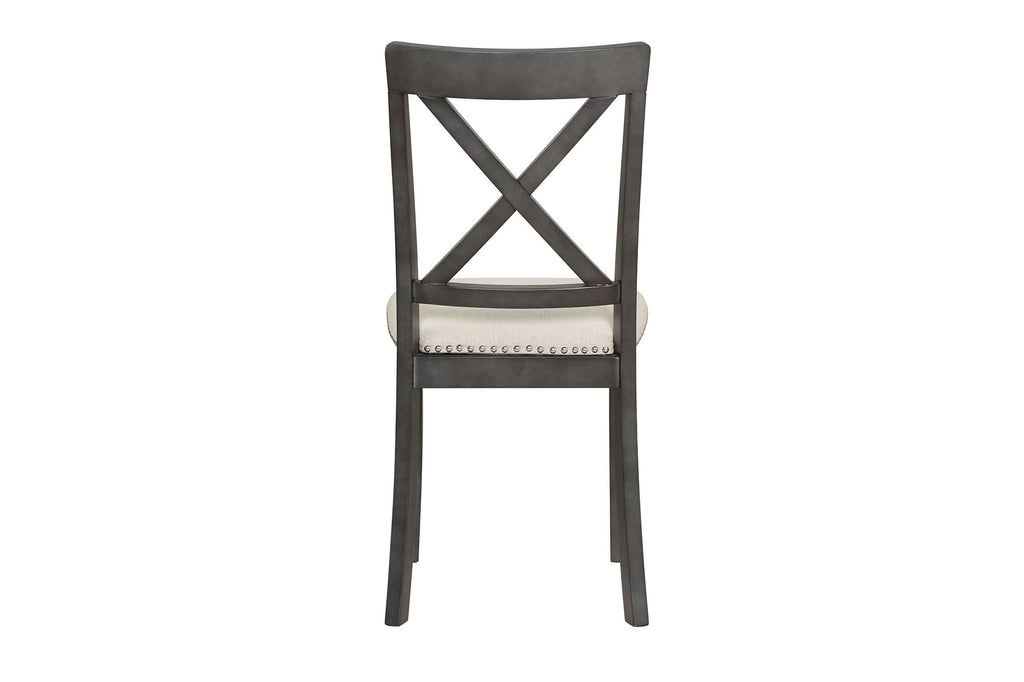 5-Piece Solid Wood Dining Set — White or Dark Gray