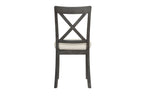 5-Piece Solid Wood Dining Set — White or Dark Gray