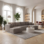 U-Shape Modular Sectional Sofa with Modular Design - Corduroy