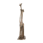 Giraffe Sculpture Animal Statue Decor with Antique Bronze Finish
