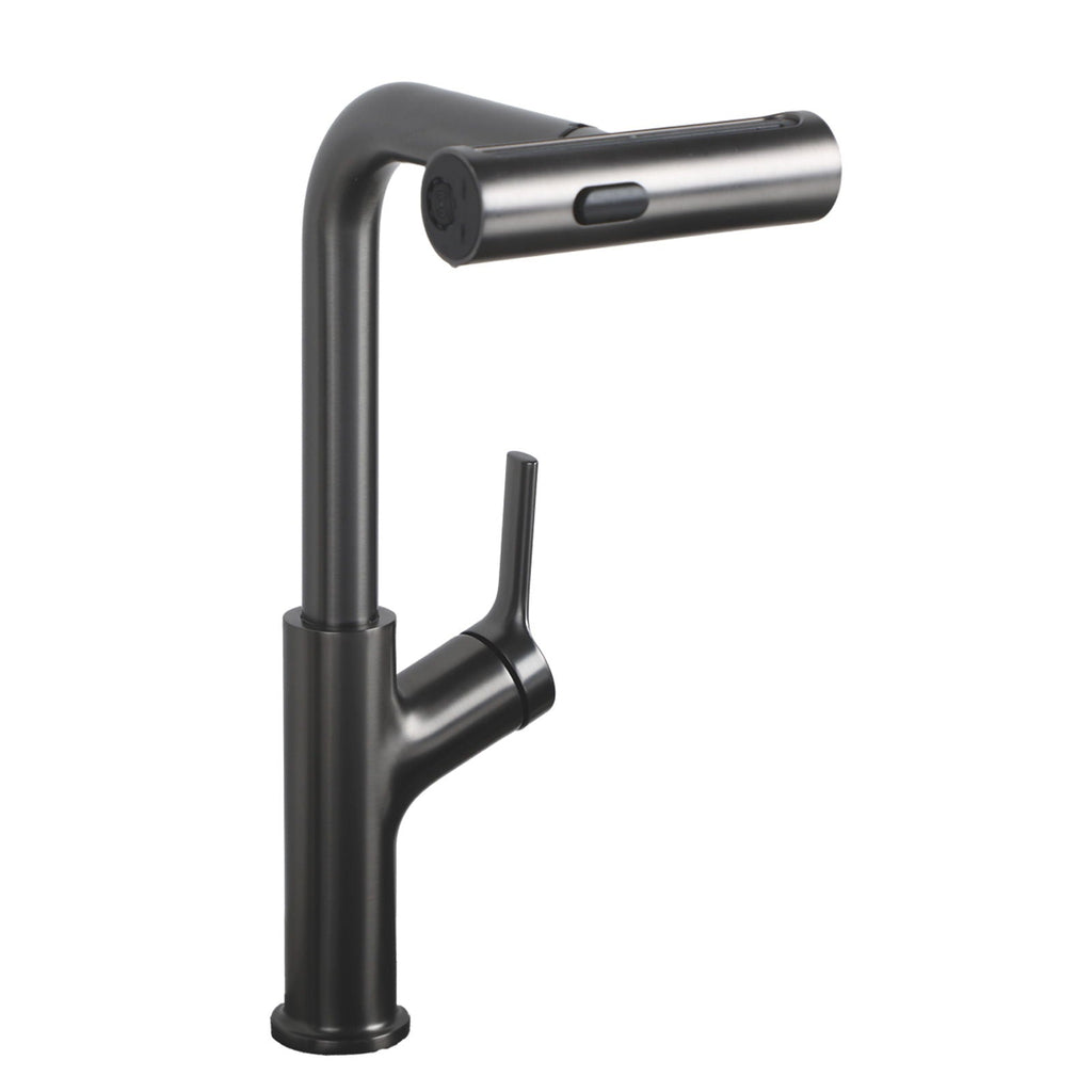 Stainless Steel Drop-In Kitchen Sink with Multi-Function Faucet - Black