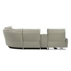Power Motion Sectional Sofa with Cinematic Console - Light Gray