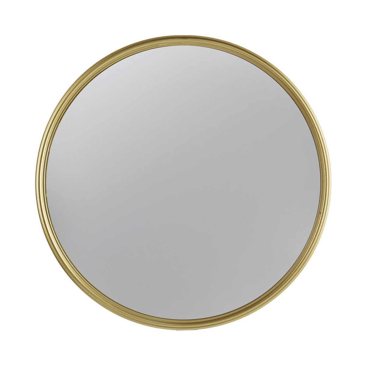 Round Mirror with Iron Frame - Gray